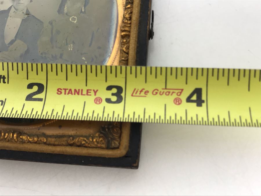 Old Daguerreotype Photograph Of Couple With Half Of Case 3.25 X 3.75 (JUST ADDED) [Photo 12]