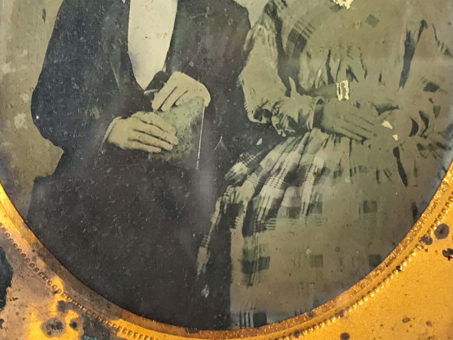 Old Daguerreotype Photograph Of Couple With Half Of Case 3.25 X 3.75 (JUST ADDED) [Photo 6]