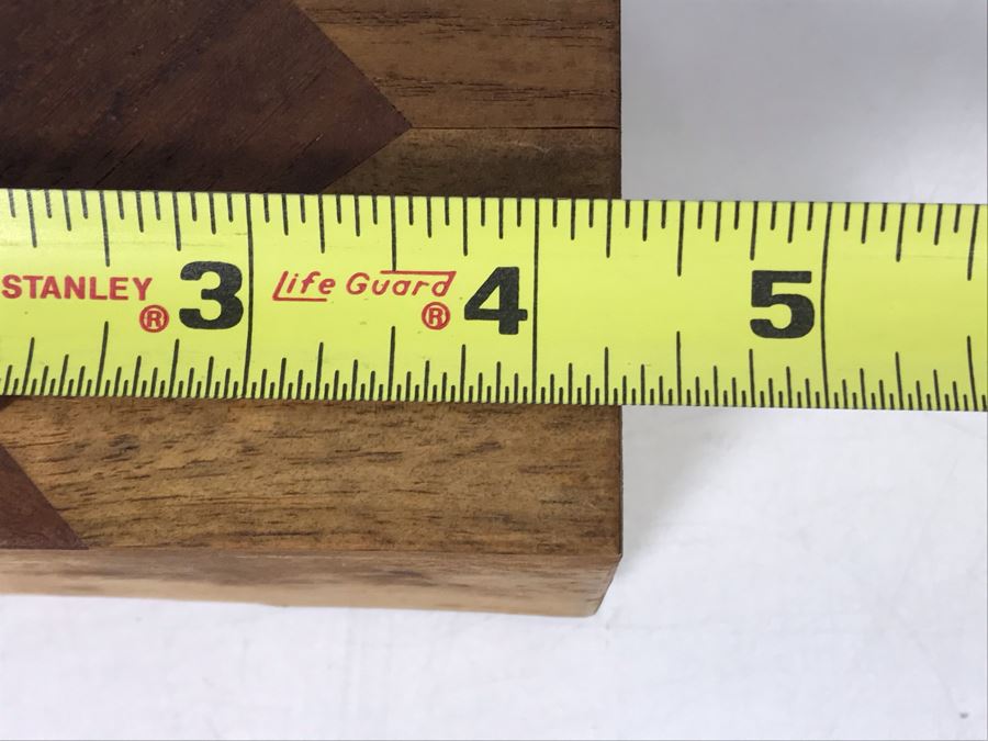 Antique 1905 Handmade Old Inlaid Wooden Box With Maker Note, Old Buttons And Sewing Supplies 4.25W X 3D X 1.75H (JUST ADDED) [Photo 7]