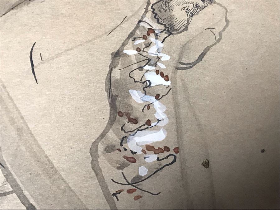 John Lincoln Original Drawing Of Sitting Clown Signed 16.5W X 21.5H (JUST ADDED) [Photo 7]