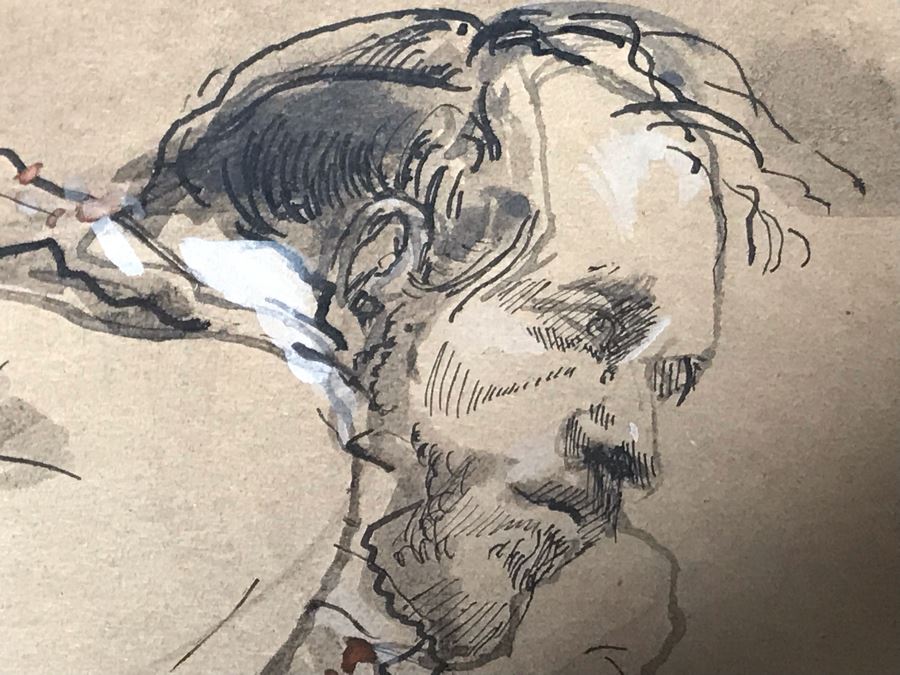 John Lincoln Original Drawing Of Sitting Clown Signed 16.5W X 21.5H (JUST ADDED) [Photo 6]