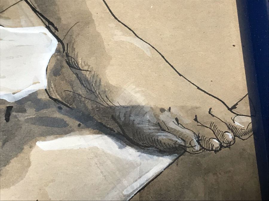 John Lincoln Original Drawing Of Sitting Clown Signed 16.5W X 21.5H (JUST ADDED) [Photo 8]