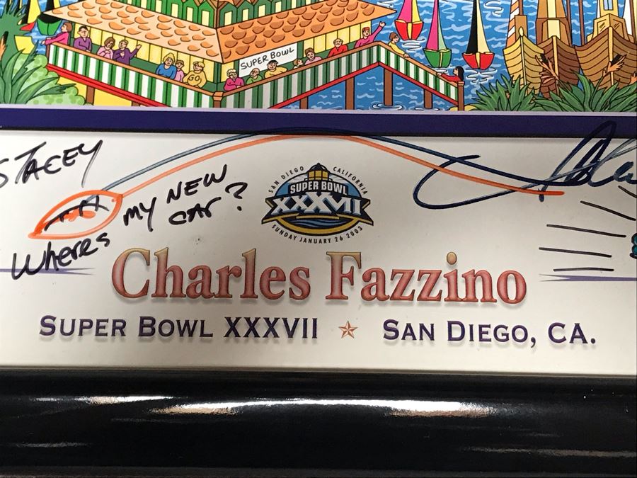 Signed Charles Fazzino Print Super Bowl XXXVII San Diego, CA 2003 19W X 25H (JUST ADDED) [Photo 7]