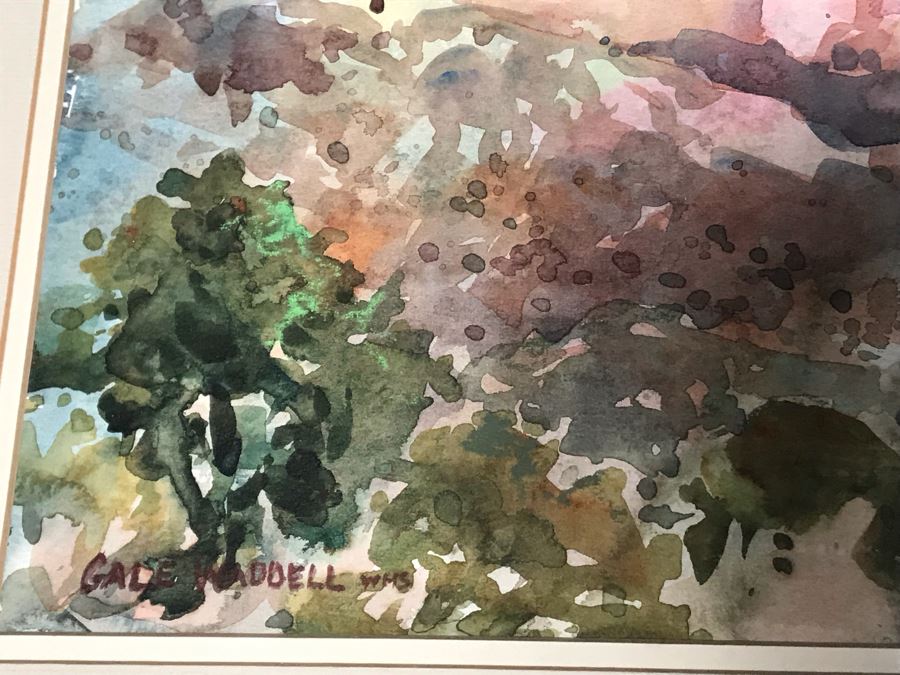 Gale Waddell Original Watercolor Plein Air Painting Titled Warm Light Albuquerque NM Artist 15W X 10.5H (JUST ADDED) [Photo 9]