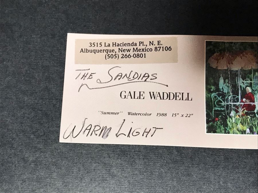 Gale Waddell Original Watercolor Plein Air Painting Titled Warm Light Albuquerque NM Artist 15W X 10.5H (JUST ADDED) [Photo 11]