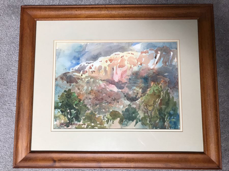 Gale Waddell Original Watercolor Plein Air Painting Titled Warm Light Albuquerque NM Artist 15W X 10.5H (JUST ADDED) [Photo 1]