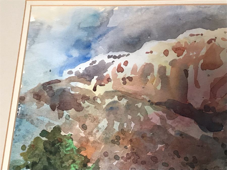 Gale Waddell Original Watercolor Plein Air Painting Titled Warm Light Albuquerque NM Artist 15W X 10.5H (JUST ADDED) [Photo 8]