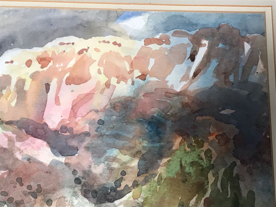 Gale Waddell Original Watercolor Plein Air Painting Titled Warm Light Albuquerque NM Artist 15W X 10.5H (JUST ADDED) [Photo 7]