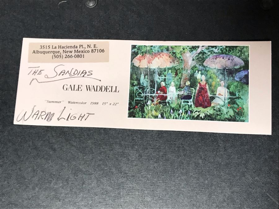 Gale Waddell Original Watercolor Plein Air Painting Titled Warm Light Albuquerque NM Artist 15W X 10.5H (JUST ADDED) [Photo 10]