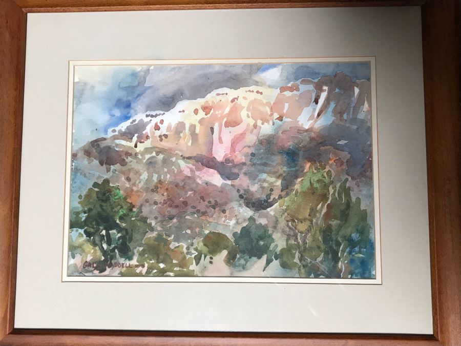 Gale Waddell Original Watercolor Plein Air Painting Titled Warm Light Albuquerque NM Artist 15W X 10.5H (JUST ADDED) [Photo 4]
