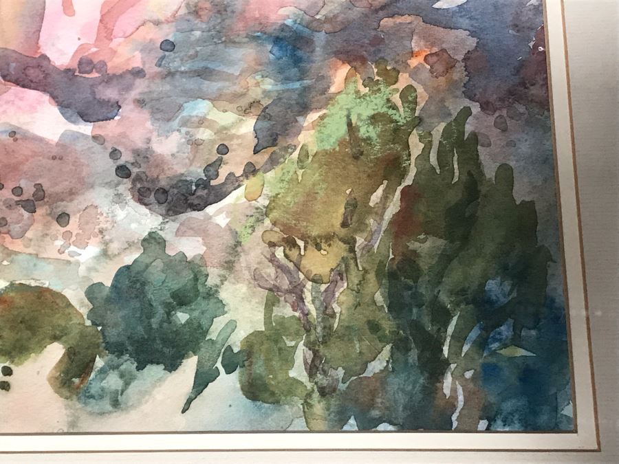 Gale Waddell Original Watercolor Plein Air Painting Titled Warm Light Albuquerque NM Artist 15W X 10.5H (JUST ADDED) [Photo 6]