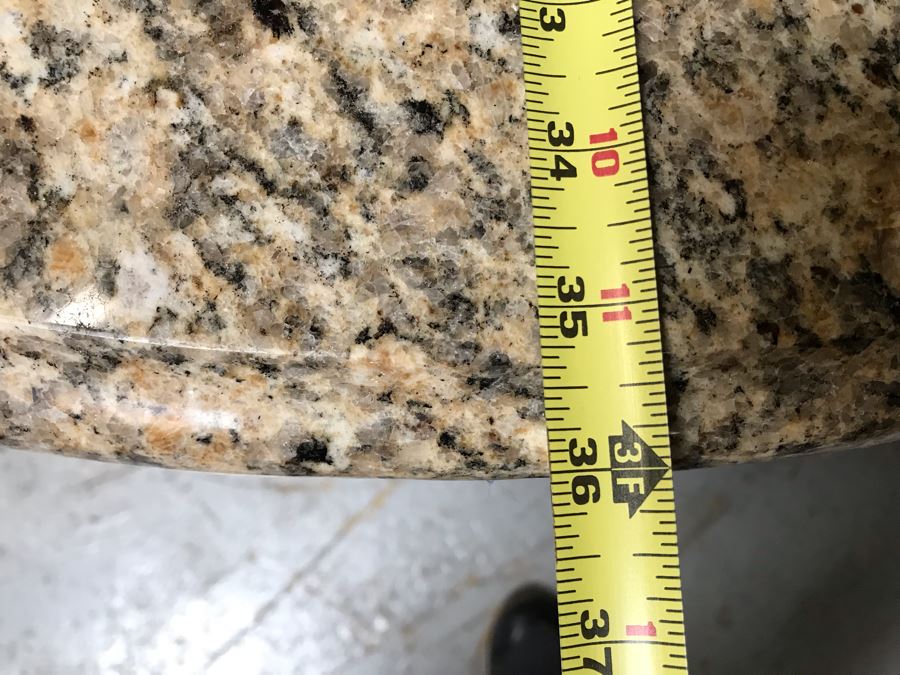 Antique Singer Cast Iron Base Table With Round Marble Top 36R X 29H (JUST ADDED) [Photo 14]