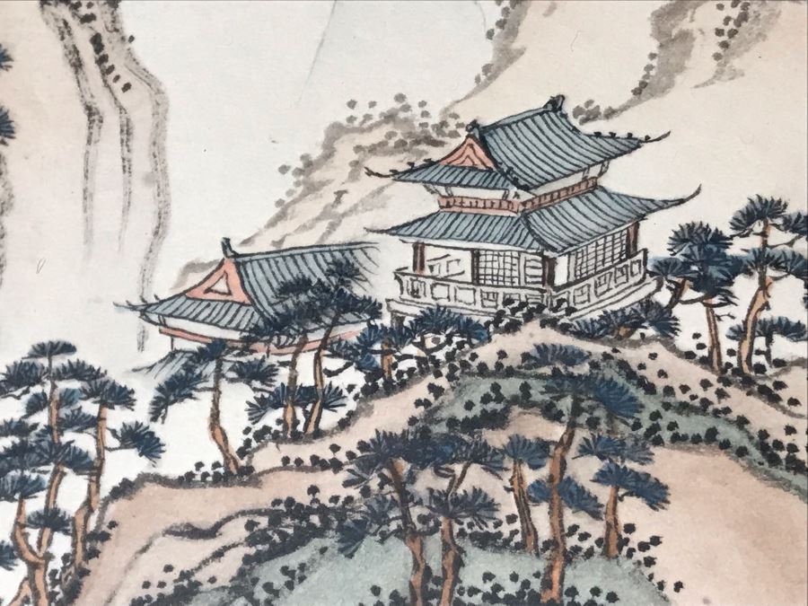 Alison Stilwell Original Chinese Ink Painting Titled 'Mountain Retreat' 1981 9.5 X 10.5 (JUST ADDED) [Photo 10]