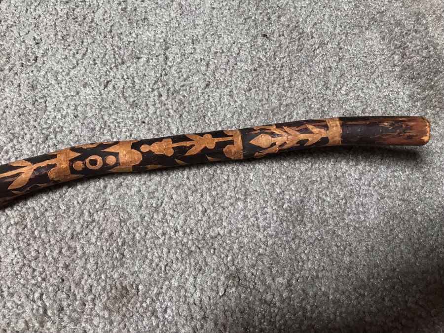 Hand Carved Decorated Wooden Cane 37L (JUST ADDED) [Photo 7]