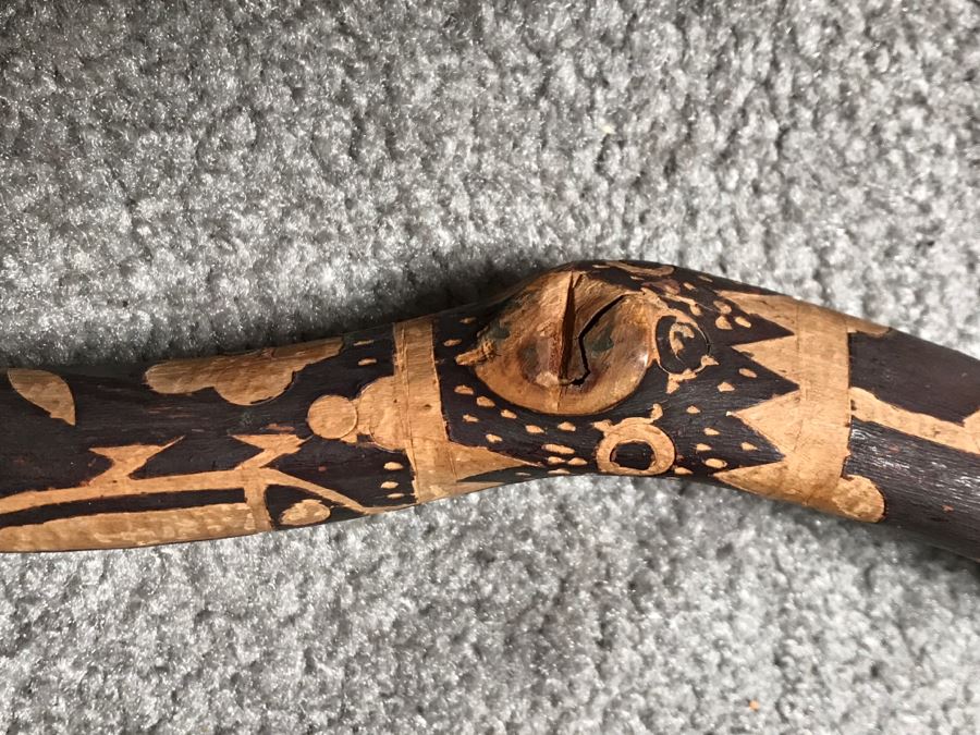 Hand Carved Decorated Wooden Cane 37L (JUST ADDED) [Photo 4]