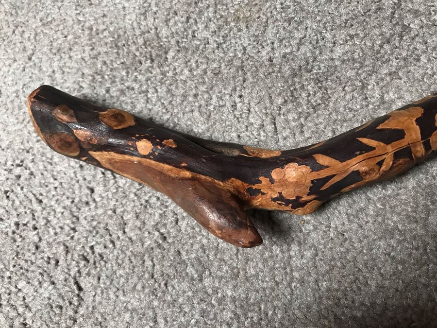 Hand Carved Decorated Wooden Cane 37L (JUST ADDED) [Photo 9]
