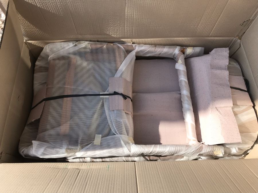 Set Of (2) New In Box Justina Uttan Folding Chairs Natural Color Retails $740 [Photo 3]