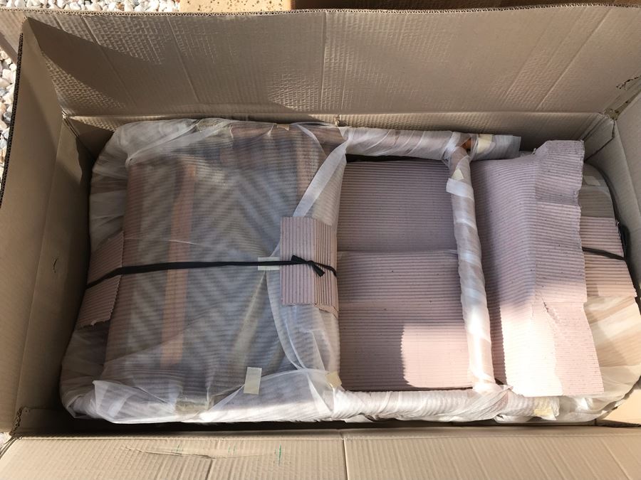 Set Of (2) New In Box Justina Uttan Folding Chairs Natural Color Retails $740 [Photo 2]