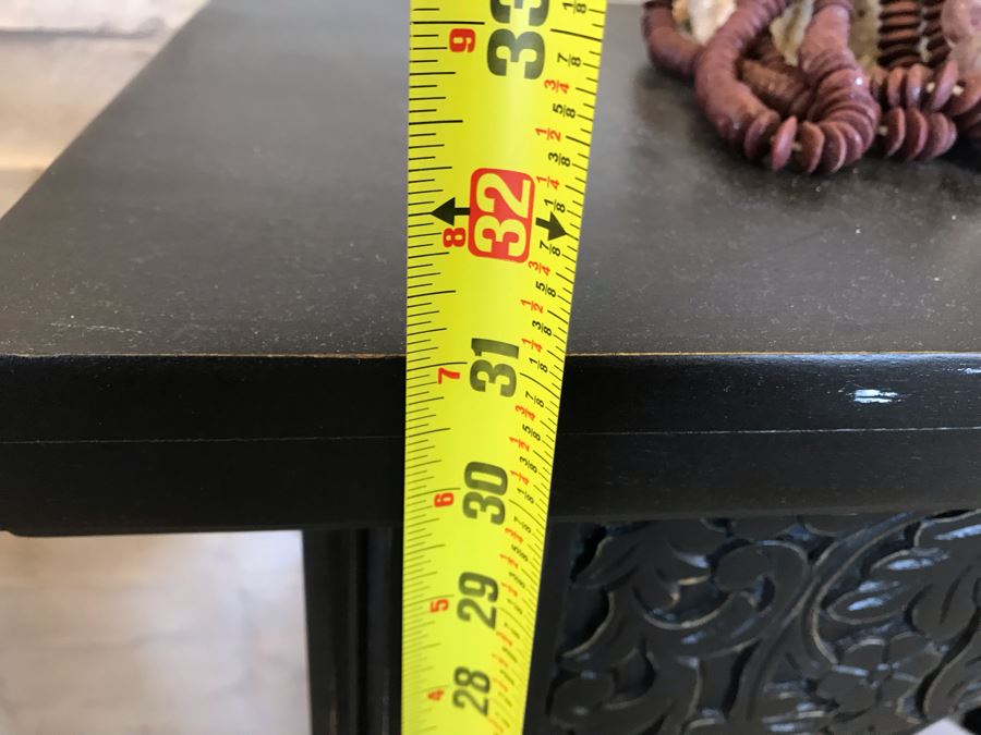 Black Wooden Console Table 60W X 15D X 31H [Photo 11]