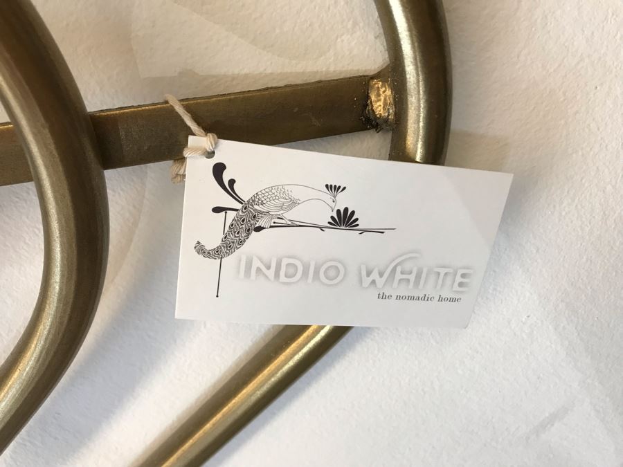 Beckon Designer Wall Mirror Brass Tone Metal And Acrylic 43W X 27H Retails $277 [Photo 5]