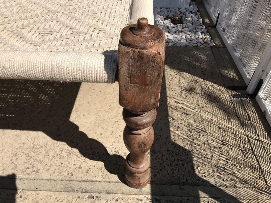 Indian Woven Rope Rustic Wooden Charpoy Bed 73W X 38D X 27H [Photo 9]