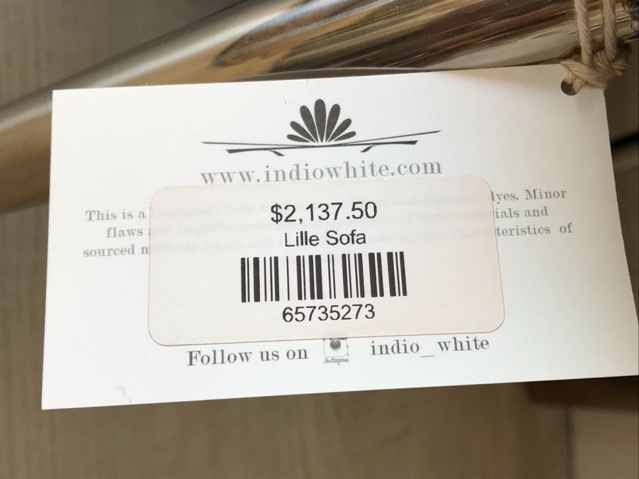 Stylish Lille Designer Sofa With Chrome Legs Mid-Century Modern Style 80W X 31D X 31H Retails $2,137 [Photo 9]