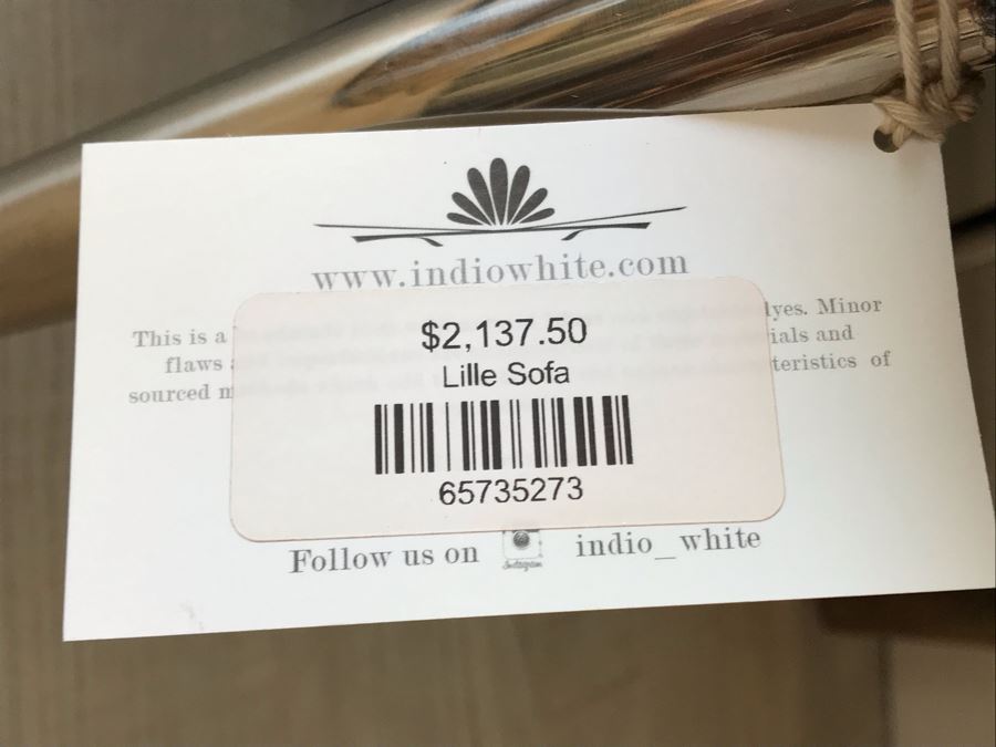 Stylish Lille Designer Sofa With Chrome Legs Mid-Century Modern Style 80W X 31D X 31H Retails $2,137 [Photo 10]