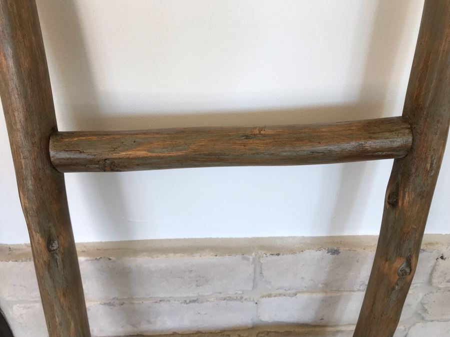 Organic Wooden Decorative Ladder 60H X 14W [Photo 4]