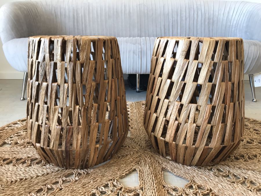 Pair Of Folha Organic Side Tables 17W X 18H Retails $338 [Photo 2]