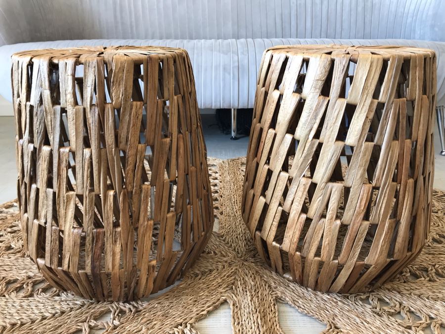 Pair Of Folha Organic Side Tables 17W X 18H Retails $338 [Photo 4]