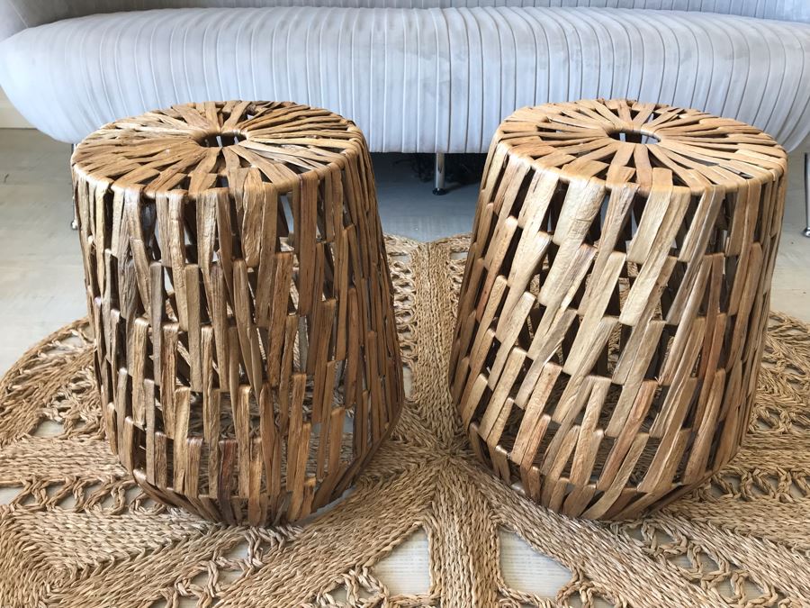Pair Of Folha Organic Side Tables 17W X 18H Retails $338 [Photo 3]
