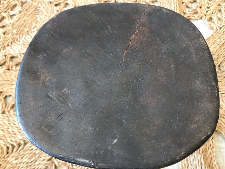 Pair Of Handmade Wooden Stools 3 Legs 11.5H Retails $270 [Photo 11]