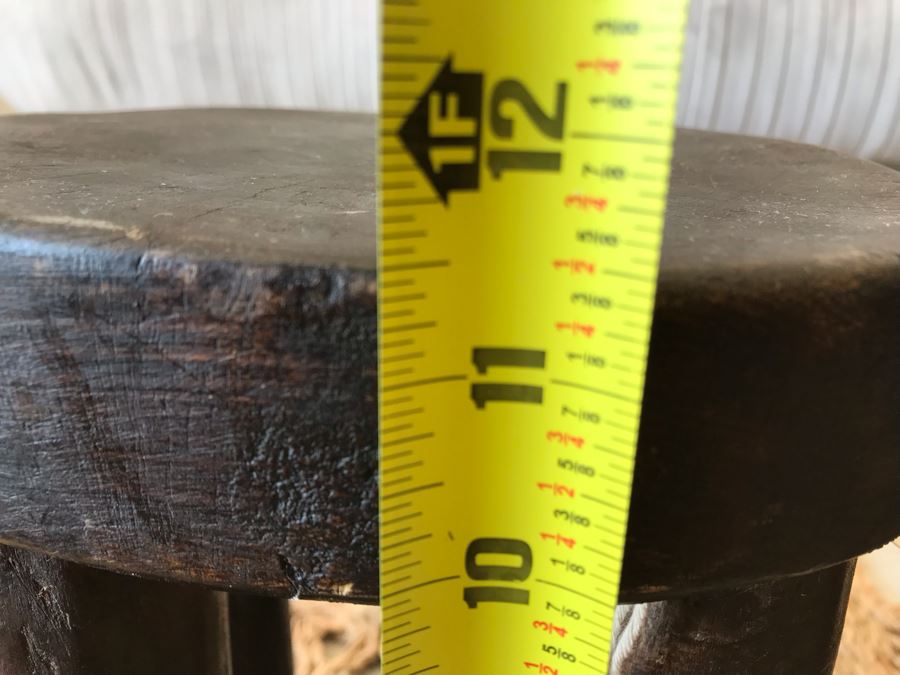 Pair Of Handmade Wooden Stools 3 Legs 11.5H Retails $270 [Photo 10]