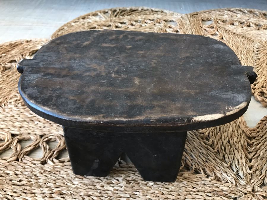 Pair Of Handmade Wooden Stools 12W X 7D X 7H Retails $196 [Photo 3]