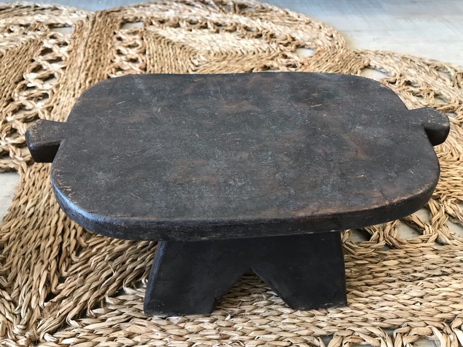 Pair Of Handmade Wooden Stools 12W X 7D X 7H Retails $196 [Photo 5]