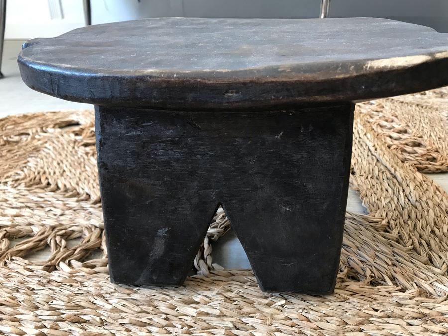 Pair Of Handmade Wooden Stools 12W X 7D X 7H Retails $196 [Photo 4]