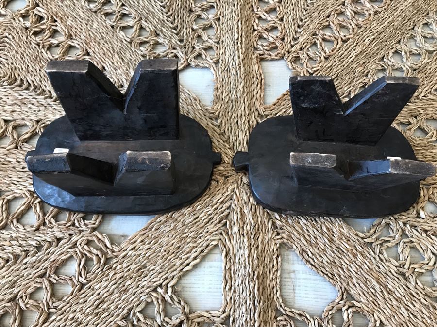 Pair Of Handmade Wooden Stools 12W X 7D X 7H Retails $196 [Photo 9]