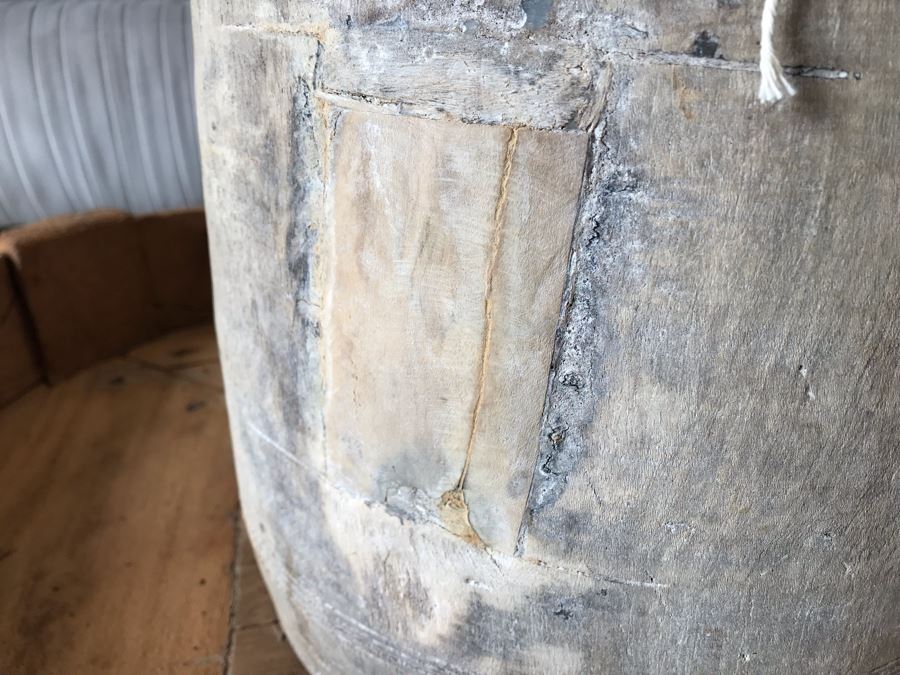 Turned Wooden Vase With Artificial Floral Arrangement Vase: 12W X 15H Total Height 36H  [Photo 6]