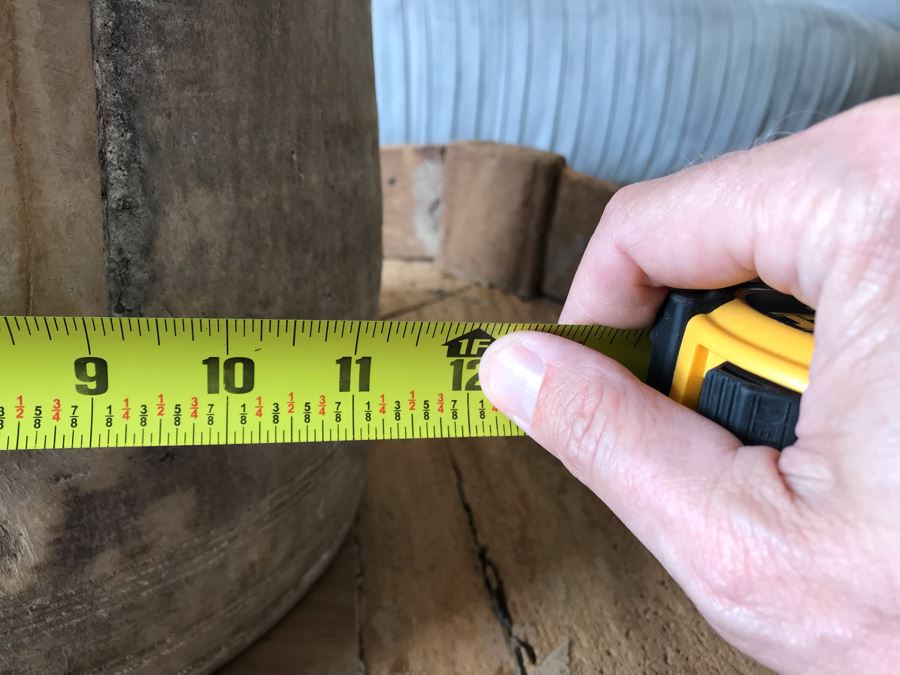 Turned Wooden Vase With Artificial Floral Arrangement Vase: 12W X 15H Total Height 36H  [Photo 10]