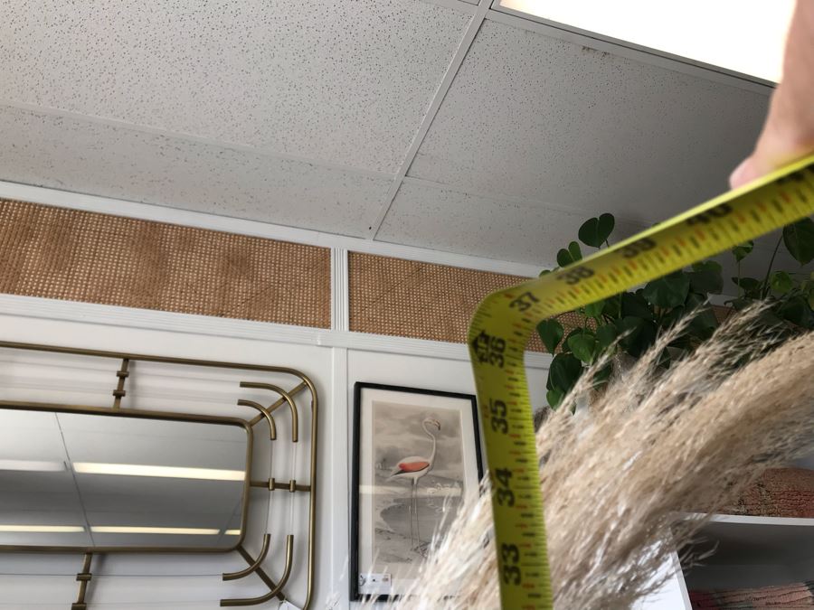 Turned Wooden Vase With Artificial Floral Arrangement Vase: 12W X 15H Total Height 36H  [Photo 13]