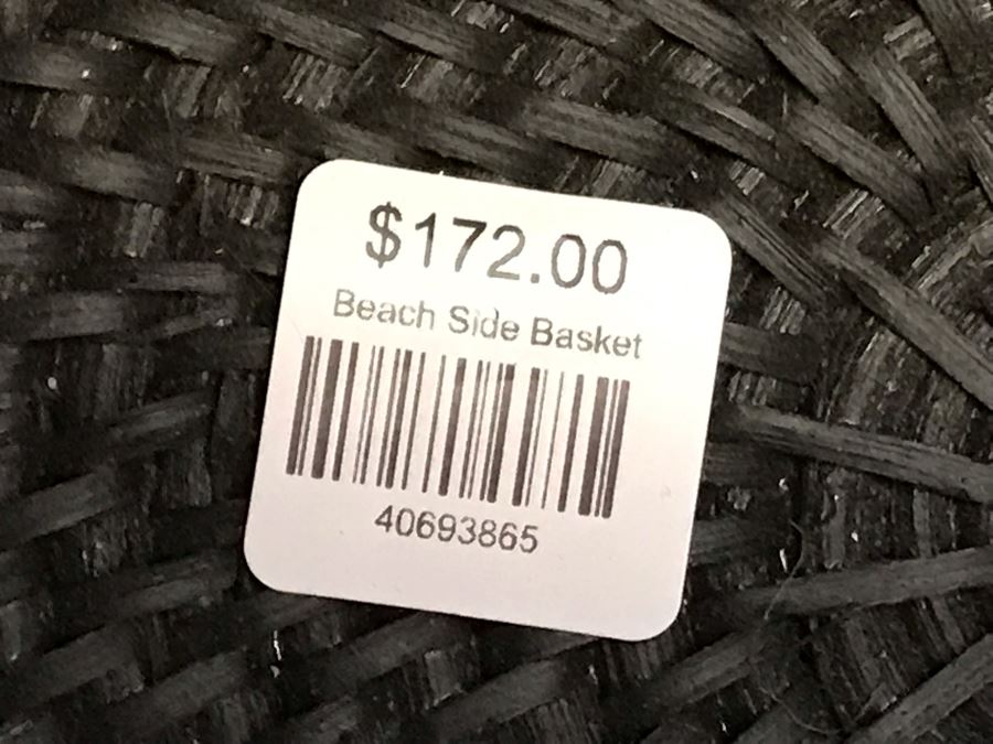 Natural Shell Beach Side Basket Black 11W X 9H Retails $172 [Photo 5]