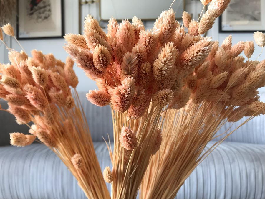 Vintage Turned Wooden Vase 10.5H X 8W With Blush Dried Floral Arrangements Retails $242 [Photo 6]