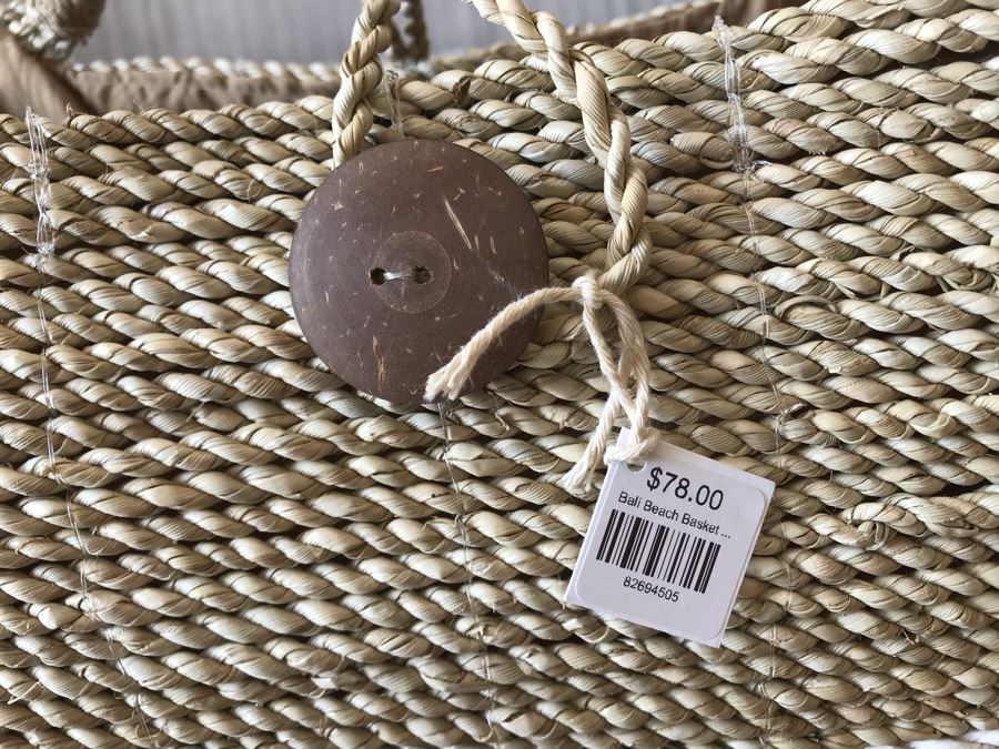 Bali Beach Basket Handbag 18W Retails $78 [Photo 3]