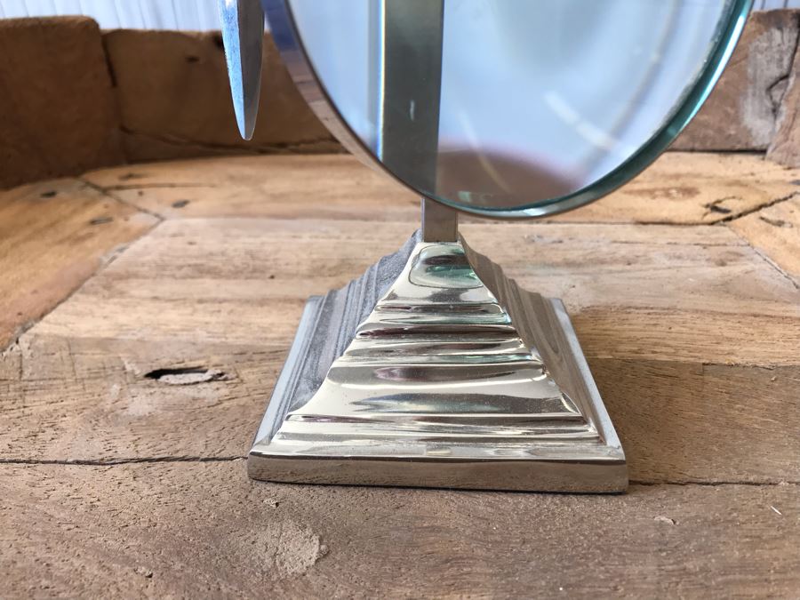 Editor's Chrome Rack Desk Set With Magnifying Glass, Letter Opener, Bottle Opener 13.5H Retails $129 [Photo 6]