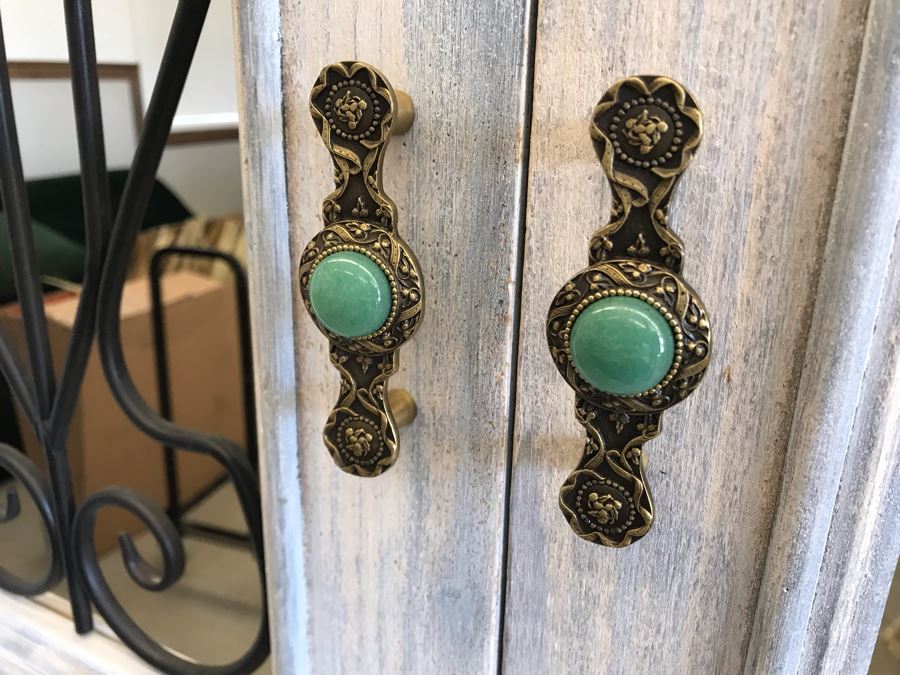 Pair Of Wooden / Bent Metal Cafe Saloon Swinging Doors [Photo 6]