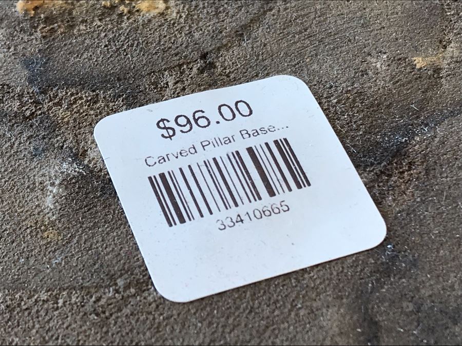 Carved Wooden Pillar Base 8W X 10H Retails $96 [Photo 4]