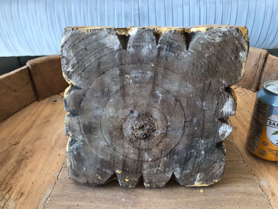 Carved Wooden Pillar Base 8W X 10H Retails $96 [Photo 7]