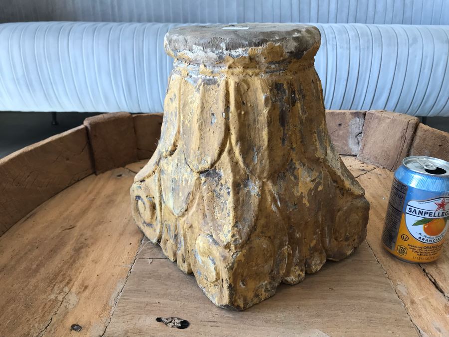 Carved Wooden Pillar Base 8W X 10H Retails $96 [Photo 6]