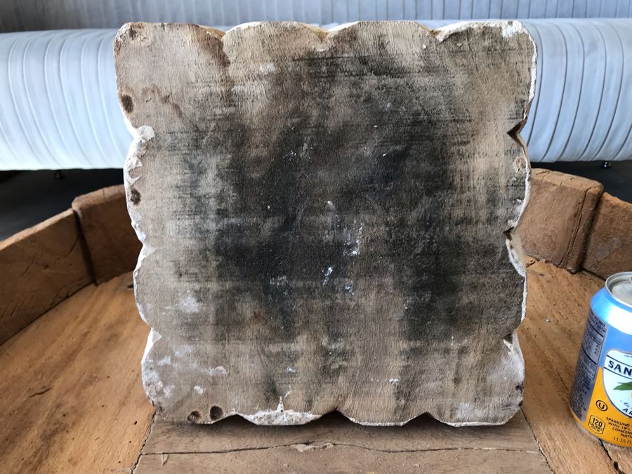 Carved Wooden Pillar Base 11W X 3.5H Retails $110 [Photo 6]