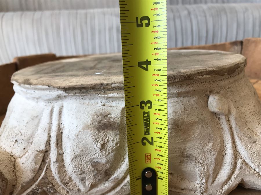 Carved Wooden Pillar Base 11W X 3.5H Retails $110 [Photo 8]